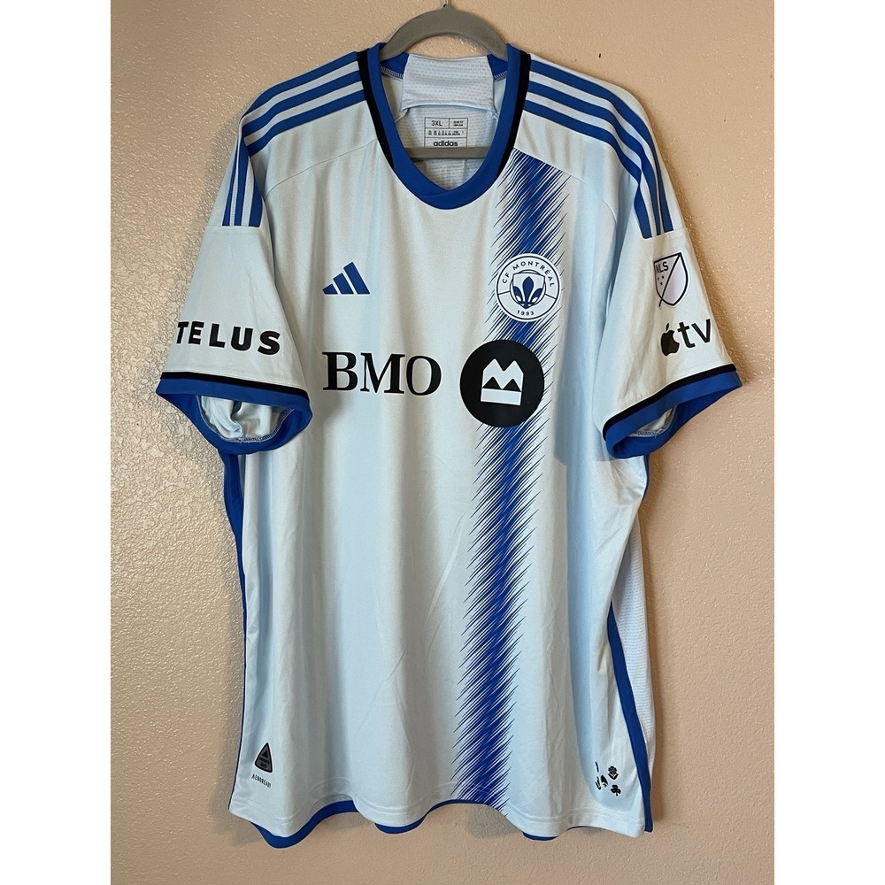 Men's 3XL NWOT CF Montreal Samuel Piette #6 Adidas 2024 Light Blue Jersey